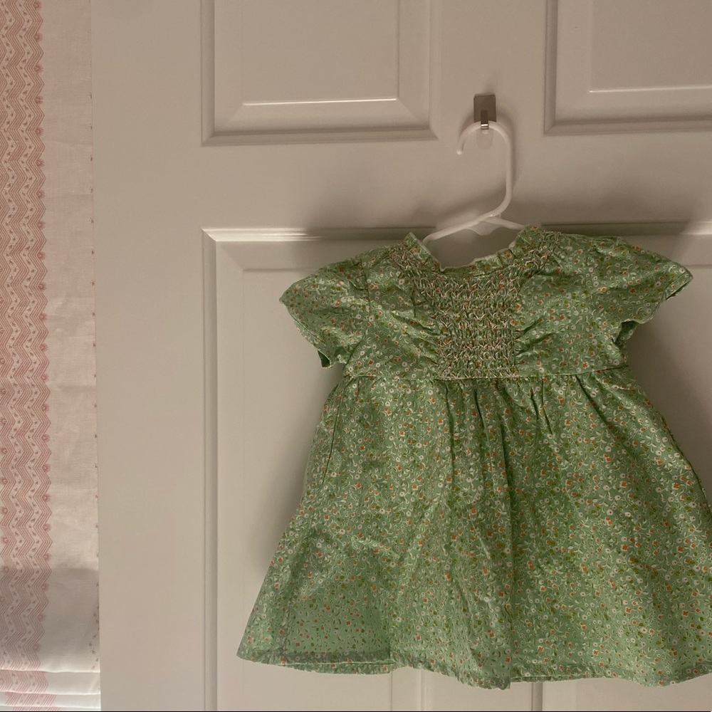 Smocked floral dress